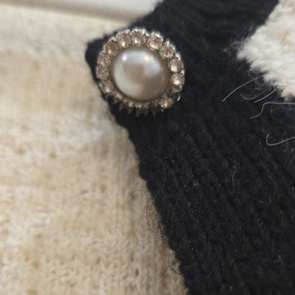 Mango Black and Cream Tweed Cardigan - Picture 2 of 3